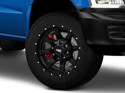 Moto Metal MO970 Gloss Black with Milled Lip 5-Lug Wheel; 18x10; -24mm Offset (05-11 Dakota)
