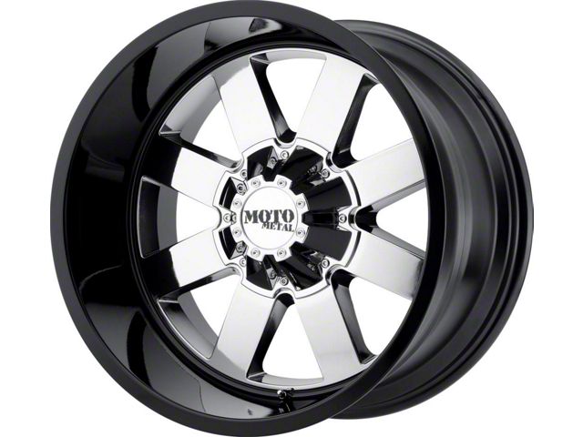 Moto Metal MO962 Chrome Center with Gloss Black Lip 6-Lug Wheel; 22x10; -18mm Offset (21-24 F-150)