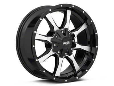 Moto Metal MO970 Gloss Black Machined 6-Lug Wheel; 16x8; 0mm Offset (15-20 F-150)