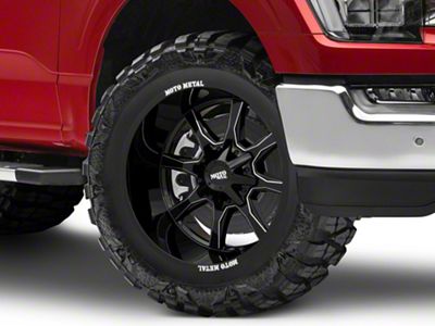 Moto Metal MO970 Gloss Black with Milled Spoke 6-Lug Wheel; 20x9; 18mm Offset (21-25 F-150)