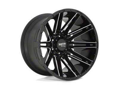 Moto Metal Kraken Gloss Black Milled 8-Lug Wheel; 20x10; -18mm Offset (23-25 F-250 Super Duty)