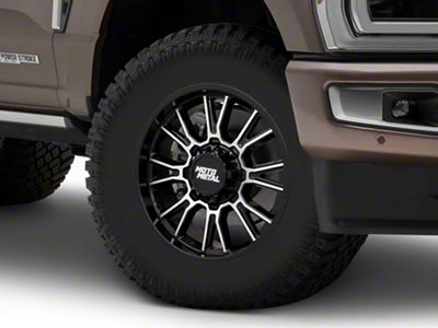 Moto Metal Legacy Gloss Black Machined 8-Lug Wheel; 18x9; 20mm Offset (23-25 F-250 Super Duty)