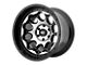 Moto Metal Rotary Gloss Black Machined 8-Lug Wheel; 17x9; -12mm Offset (23-24 F-350 Super Duty SRW)