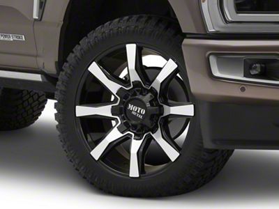 Moto Metal Spider Gloss Black Machined 8-Lug Wheel; 22x10; -18mm Offset (23-25 F-350 Super Duty SRW)