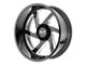 Moto Metal MO400 Gloss Black Milled 6-Lug Wheel; Driver Side; 22x14; -76mm Offset (14-18 Silverado 1500)