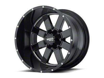 Moto Metal MO962 Gloss Black Milled 6-Lug Wheel; 22x14; -76mm Offset (14-18 Silverado 1500)
