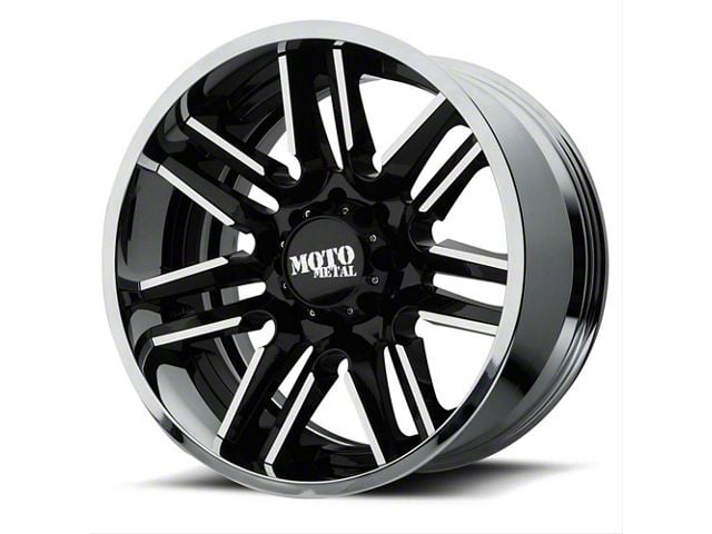Moto Metal MO202 Gloss Black Machined Center with Chrome Lip 6-Lug Wheel; 20x10; -18mm Offset (19-24 RAM 1500)
