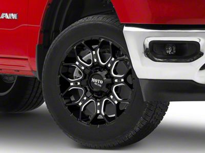 Moto Metal MO808 Sniper Gloss Black Milled 6-Lug Wheel; 20x10; -18mm Offset (19-25 RAM 1500)