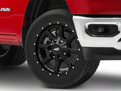 Moto Metal MO970 Gloss Black with Milled Lip 6-Lug Wheel; 20x9; 18mm Offset (19-25 RAM 1500)