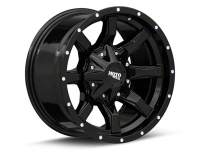 Moto Metal MO970 Gloss Black with Milled Lip 5-Lug Wheel; 20x9; 18mm Offset (02-08 RAM 1500, Excluding Mega Cab)
