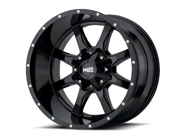 Moto Metal MO970 Gloss Black Milled 8-Lug Wheel; 22x12; -44mm Offset (06-08 RAM 1500 Mega Cab)