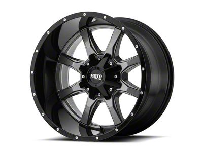 Moto Metal MO970 Gloss Gray Center with Gloss Black Lip 6-Lug Wheel; 20x12; -44mm Offset (19-25 RAM 1500)