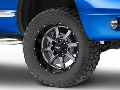 Moto Metal MO970 Gloss Gray with Gloss Black Lip 5-Lug Wheel; 20x10; -24mm Offset (02-08 RAM 1500, Excluding Mega Cab)