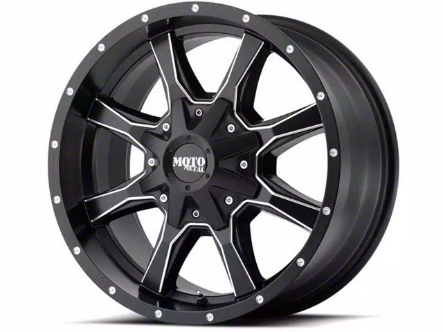 Moto Metal MO970 Semi Gloss Black Milled 8-Lug Wheel; 16x8; 0mm Offset (06-08 RAM 1500 Mega Cab)