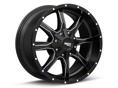 Moto Metal MO970 Semi Gloss Black Milled 6-Lug Wheel; 22x12; -44mm Offset (19-24 RAM 1500)