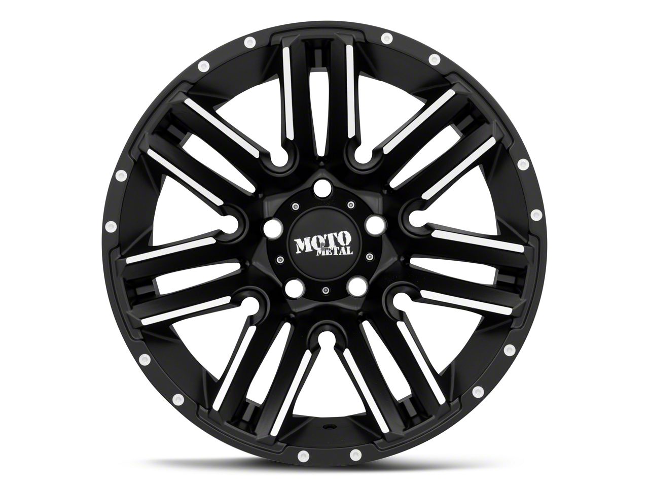 Moto Metal RAM 1500 MO978 Razor Satin Black Machined 5-Lug Wheel