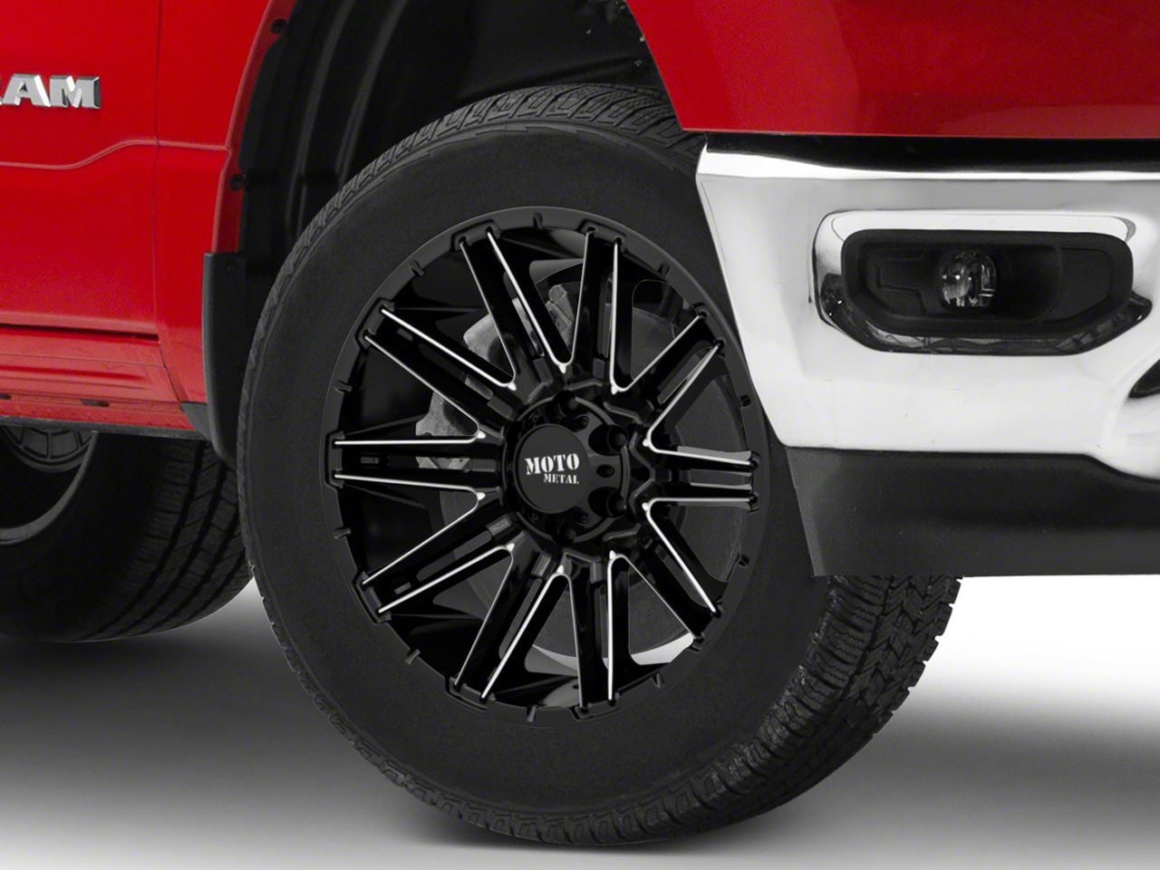 Moto Metal RAM 1500 MO998 Kraken Gloss Black Milled 6-Lug Wheel