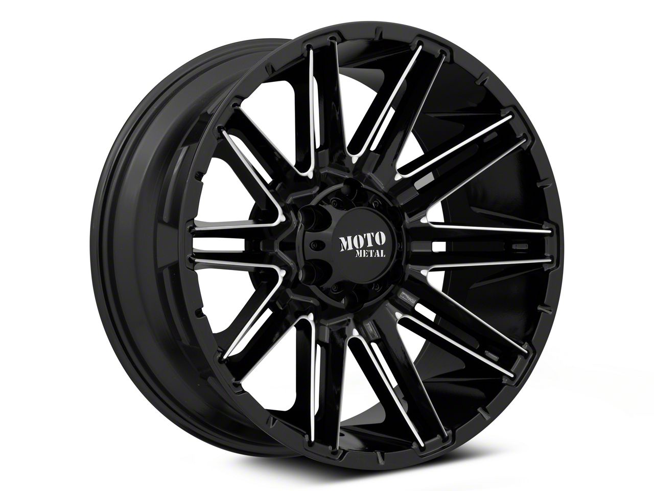 Moto Metal RAM 1500 MO998 Kraken Gloss Black Milled 6-Lug Wheel