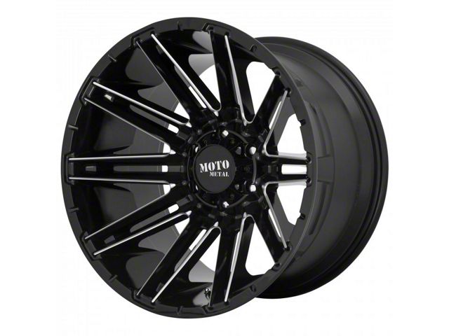 Moto Metal MO998 Kraken Gloss Black Milled 8-Lug Wheel; 20x12; -44mm Offset (06-08 RAM 1500 Mega Cab)