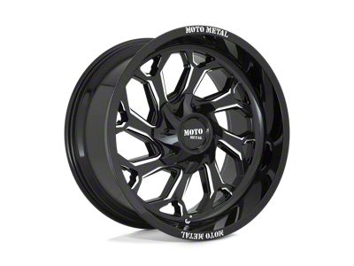 Moto Metal MO999 Gloss Black Milled 5-Lug Wheel; 22x12; -44mm Offset (02-08 RAM 1500, Excluding Mega Cab)