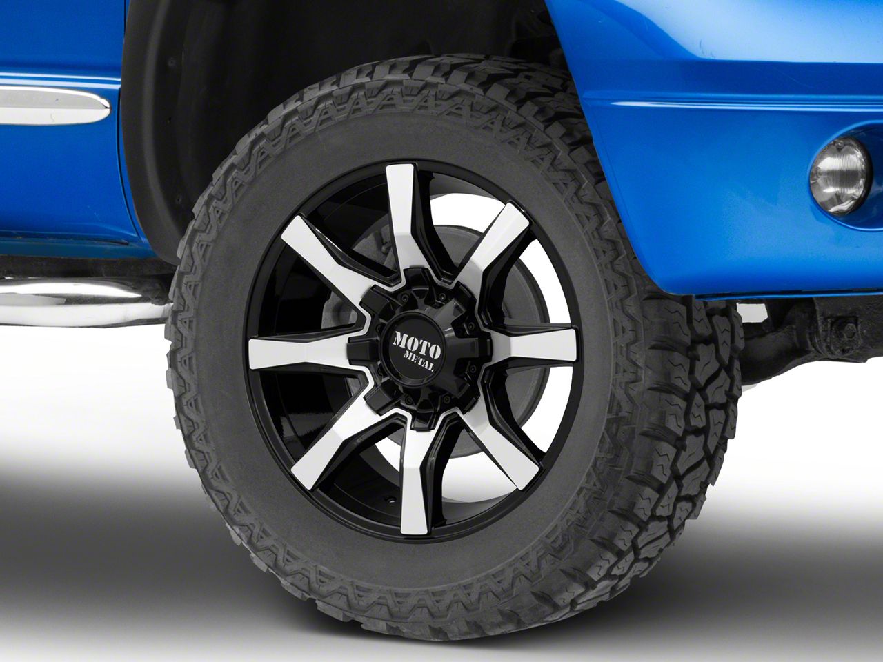 Moto Metal RAM 1500 Spider Gloss Black Machined 8-Lug Wheel; 20x10 ...