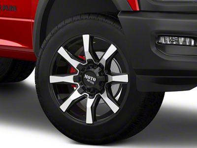 Moto Metal Spider Gloss Black Machined 8-Lug Wheel; 22x10; -18mm Offset (19-25 RAM 2500)