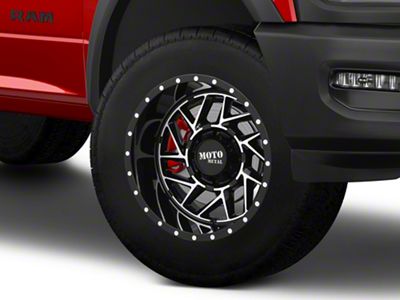 Moto Metal MO985 Breakout Gloss Black Machined 8-Lug Wheel; 20x12; -44mm Offset (19-25 RAM 3500 SRW)