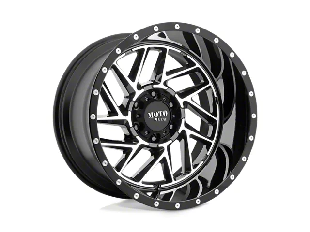 Moto Metal Breakout Gloss Black Machined 6-Lug Wheel; 16x8; -6mm Offset (99-06 Sierra 1500)