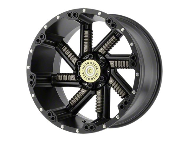 Moto Metal Buckshot Satin Black with Gunmetal Inserts 6-Lug Wheel; 20x12; -44mm Offset (19-24 Sierra 1500)