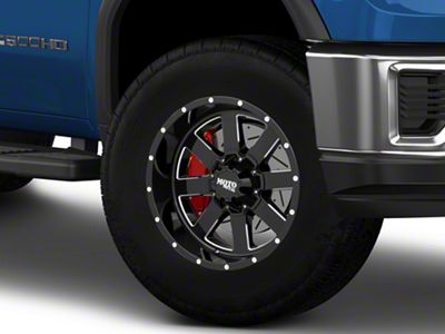Moto Metal MO962 Gloss Black Milled 8-Lug Wheel; 18x10; -24mm Offset (20-25 Sierra 2500 HD)