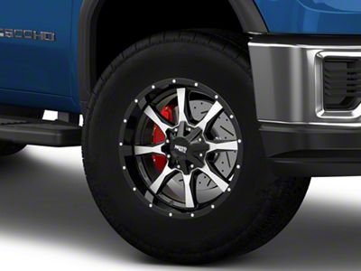 Moto Metal MO970 Gloss Black Machined 8-Lug Wheel; 18x9; 18mm Offset (20-25 Sierra 2500 HD)