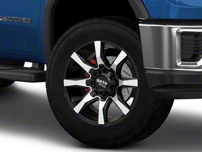 Moto Metal Spider Gloss Black Machined 8-Lug Wheel; 20x10; -18mm Offset (20-25 Sierra 2500 HD)