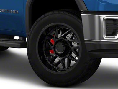 Moto Metal Turbine Gloss Black 8-Lug Wheel; 20x9; 20mm Offset (20-25 Sierra 2500 HD)