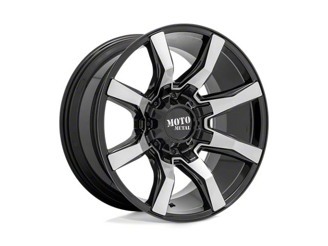 Moto Metal Spider Gloss Black Machined 8-Lug Wheel; 22x10; -18mm Offset (20-24 Sierra 3500 HD SRW)