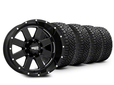 18x9 Moto Metal MO962 & 33in NITTO All-Terrain Ridge Grappler A/T Tire Package (19-25 Silverado 1500)