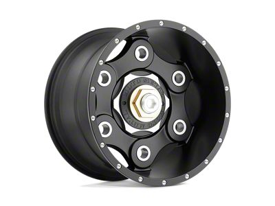 Moto Metal Link Satin Black 6-Lug Wheel; 18x10; -24mm Offset (19-26 Silverado 1500)