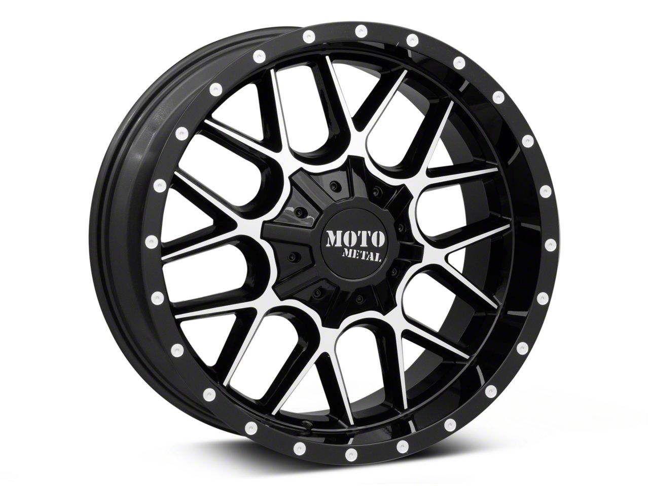 Moto Metal Silverado 1500 MO986 Siege Gloss Black Machined 6-Lug