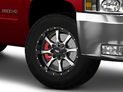 Moto Metal MO970 Gloss Black Machined 8-Lug Wheel; 18x10; -24mm Offset (07-10 Silverado 2500 HD)