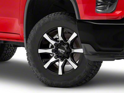 Moto Metal Spider Gloss Black Machined 8-Lug Wheel; 20x10; 12mm Offset (20-25 Silverado 2500 HD)