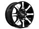 Moto Metal Spider Gloss Black Machined 8-Lug Wheel; 20x9; 0mm Offset (20-24 Silverado 2500 HD)
