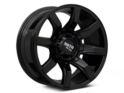 Moto Metal Spider Gloss Black 8-Lug Wheel; 20x10; 12mm Offset (07-10 Silverado 2500 HD)