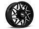 Moto Metal Turbine Gloss Black with Machined Face 8-Lug Wheel; 20x9; 20mm Offset (20-24 Silverado 2500 HD)