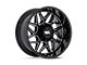 Moto Metal Turbine Gloss Black Milled 8-Lug Wheel; 20x9; 1mm Offset (20-24 Silverado 2500 HD)