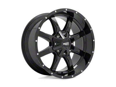 Moto Metal MO970 Gloss Black with Milled Lip 8-Lug Wheel; 17x9; -12mm Offset (07-10 Silverado 3500 HD SRW)