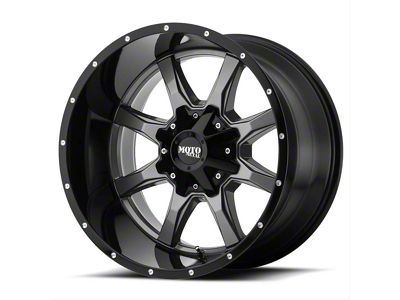 Moto Metal MO970 Gloss Gray Center with Gloss Black Lip 8-Lug Wheel; 20x9; 18mm Offset (20-25 Silverado 3500 HD SRW)