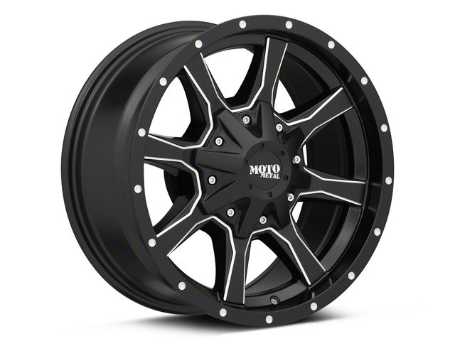 Moto Metal MO970 Satin Black Milled 6-Lug Wheel; 17x9; -12mm Offset (21-24 Yukon)