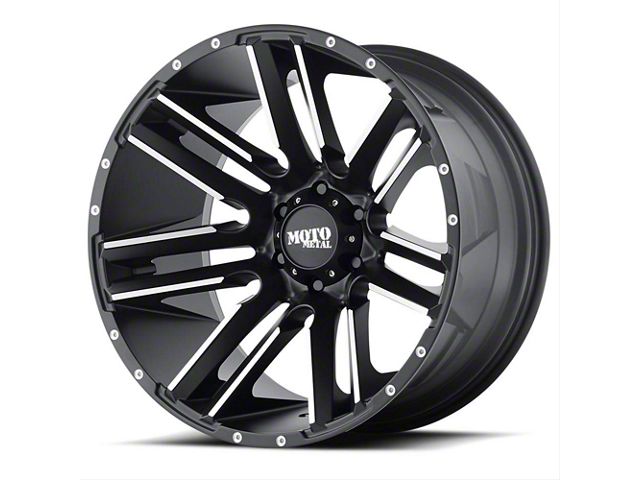 Moto Metal MO978 Razor Satin Black Machined 6-Lug Wheel; 20x9; 18mm Offset (21-24 Yukon)