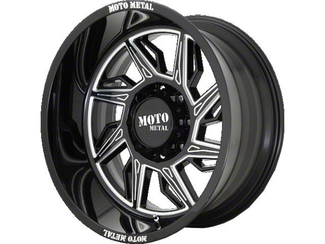 Moto Metal MO997 Hurricane Gloss Black Milled 6-Lug Wheel; Right Directional; 22x12; -44mm Offset (21-24 Yukon)