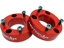 MotoFab 2.50-Inch Front Leveling Kit; Red (07-25 Sierra 1500, Excluding 14-25 AT4 & Denali)