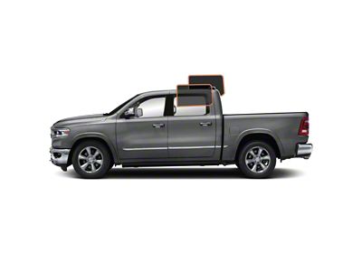 MotoShield Pro Rear Driver/Passenger Window Tint; 5% (19-25 RAM 1500 Crew Cab)